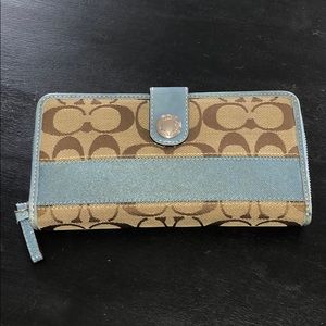 Coach baby blue wallet
